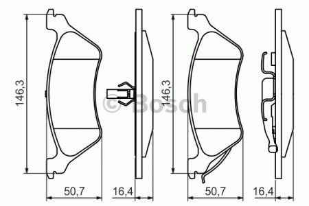 Задні дискові колодки 0986424816 BOSCH
