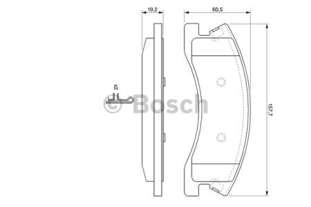 Колодки гальмівні дискові комплект 0986424823 BOSCH