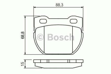 Колодки на гальмо задній дисковий 0986424827 BOSCH