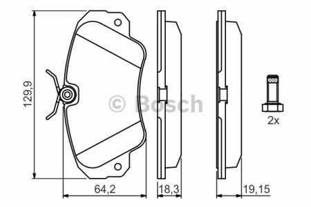Гальмівні колодки 0986460939 BOSCH