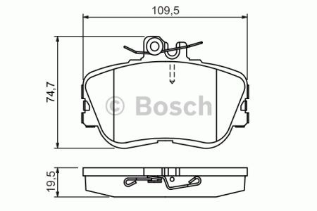 Колодки гальмівні передні, дискові 0986460977 BOSCH