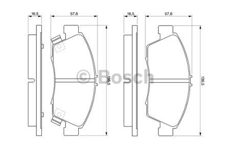 Колодки гальмівні дискові комплект 0986461759 BOSCH