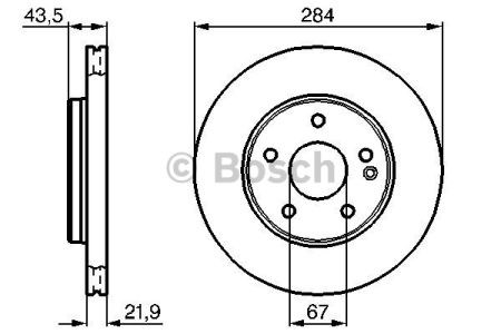 Bosch db диск гальмівний передній 202 93- 284 22 19.4 0986478301