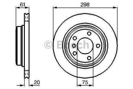 Bosch диск гальмівний задній (вентил.) bmw e39 (29820) 0986478426