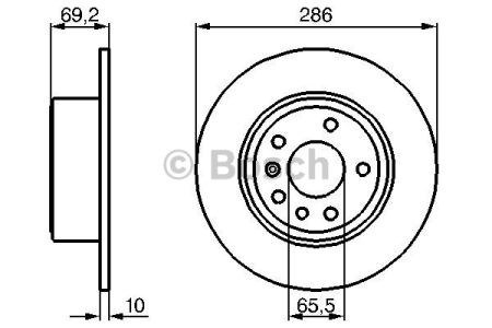 Bosch диск гальмівний задн. vectra 95- 286 10 8 0986478436