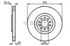 Диск гальмівний передній 0986478467 BOSCH