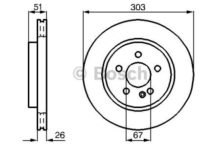 Гальмо дискове переднє 0986478468 BOSCH
