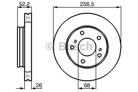 Bosch nissan гальмівний диск передн. serena 0986478485