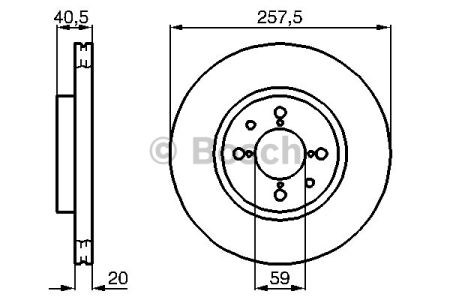 Диск гальмівний передній 0986478515 BOSCH