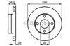 Диск переднього гальма 0986478550 BOSCH