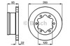 Диск гальмівний задній 0986478555 BOSCH