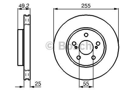 Гальмо дискове переднє 0986478584 BOSCH