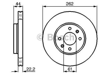 Bosch renault диск гальмівний передн.laguna 1.8i-2.0i,2.2d 95- 0986478598