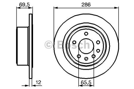 Bosch opel диск гальмівний задній omega b 0986478609