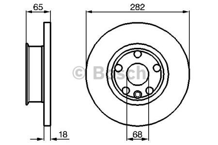 Bosch диск гальмівний перед. vw t4 (28218) 0986478613