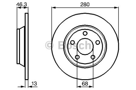 Гальмо дискове переднє 0986478615 BOSCH