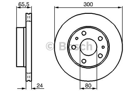 Диск гальмівний передній 0986478842 BOSCH