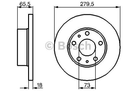 Bosch диск гальмівний перед. citroen jumper 94-02 fiat peugeot (279,518) 0986478843