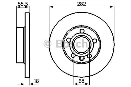 Bosch диск гальмівний перед. vw t4 (28218) 0986478870