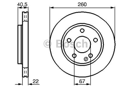 Гальмо дискове переднє 0986478875 BOSCH