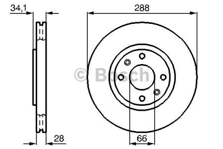 Bosch citroen диск гальмівний передн. c5 i,ii,xantia 2.0/2.0t/1.9tdi/2.0hdi 98- 0986478980