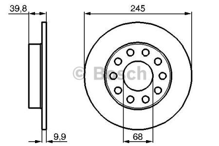 Диск гальмівний задній 0986478986 BOSCH