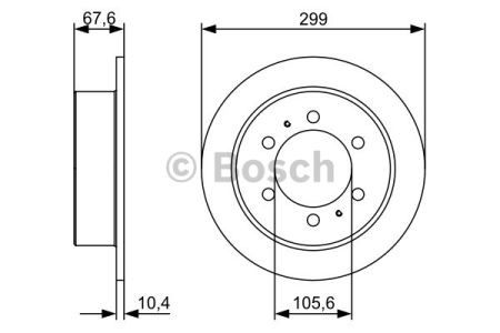 Bosch ssangyong диск гальмівний задній rexton, korando (29910,4) 0986478999