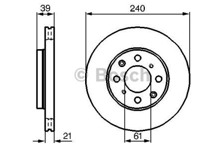Гальмо дискове переднє 0986479033 BOSCH