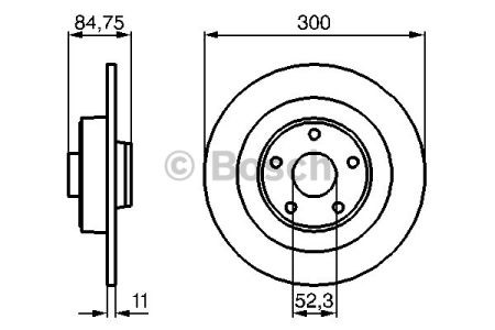 Bosch renault гальмівний диск задній. espace iv  02- (без підш.) 0986479083