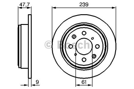 Диск гальмівний задній 0986479101 BOSCH