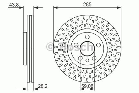 Bosch гальмівний диск передн. citroen jumpy 96- (28528) 0986479114