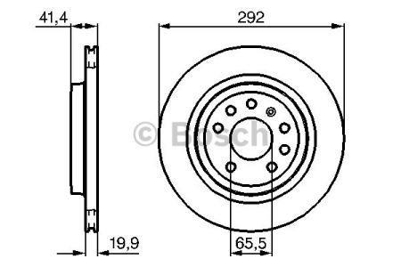 Bosch  гальмівний диск задн.  vectra c 02- 0986479142