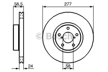 Bosch диск гальмівний передн. subaru forester, impreza,legacy (27724) 0986479147