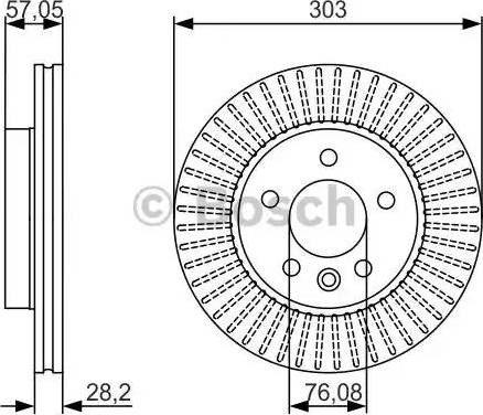 Диск переднього гальма 0986479154 BOSCH