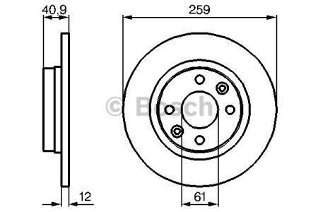 Гальмо дискове переднє 0986479164 BOSCH