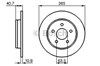 Диск гальмівний задній 0986479169 BOSCH