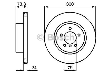 Bosch гальмівний диск передній bmw e81/87/90/91/92  (30024) 0986479216