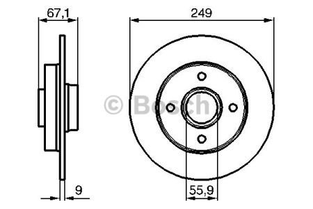 Задні дискові гальма 0986479219 BOSCH
