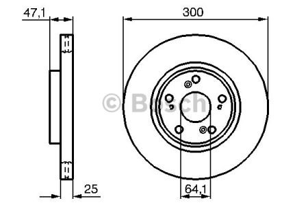 Диск переднього гальма 0986479227 BOSCH