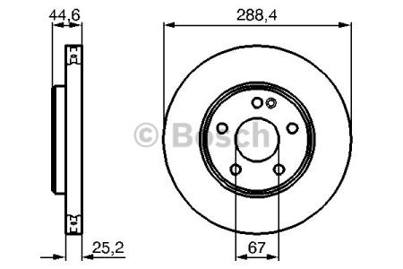 Bosch  db диск гальмів.передн.w169 04-,w245 05- 0986479234