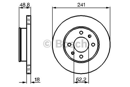 Bosch kia гальмівний диск передн. picanto 1.1-1.1d 04- 0986479286