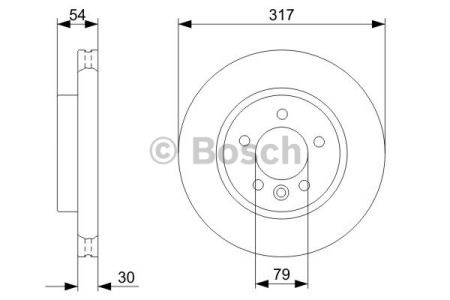 Bosch  гальмівний диск передн. landrover discovery  04- (31730) 0986479287