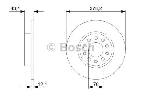 Диск заднього гальма 0986479292 BOSCH