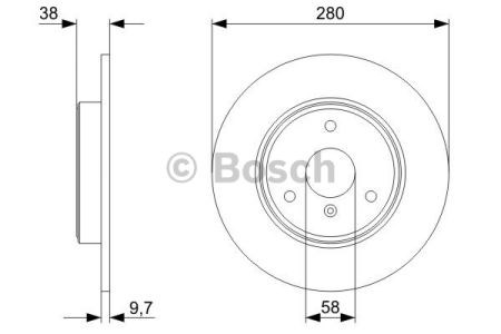 Bosch db гальмівний диск передн smart fortwo -07, city-coupe -04, roadster -05 0986479305