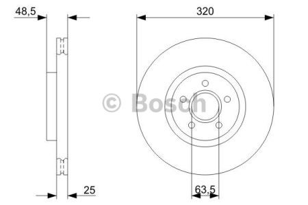 Bosch volvo диск гальмівний передн.c70,s40 ii,v50 04- 0986479310