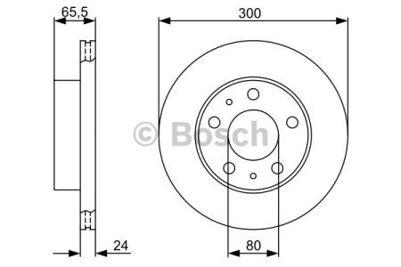 Диск переднього гальма 0986479314 BOSCH