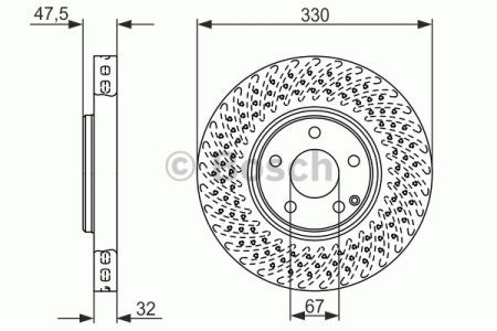 Гальмо дискове переднє 0986479334 BOSCH