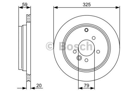Bosch landrover диск гальм. задн.discovery 04- 0986479375