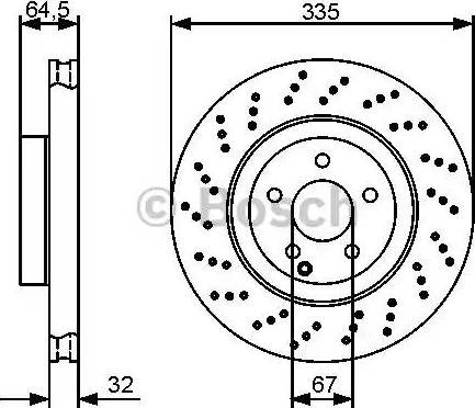 Диск переднього гальма 0986479413 BOSCH
