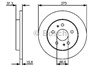 Гальмо дискове переднє 0986479432 BOSCH